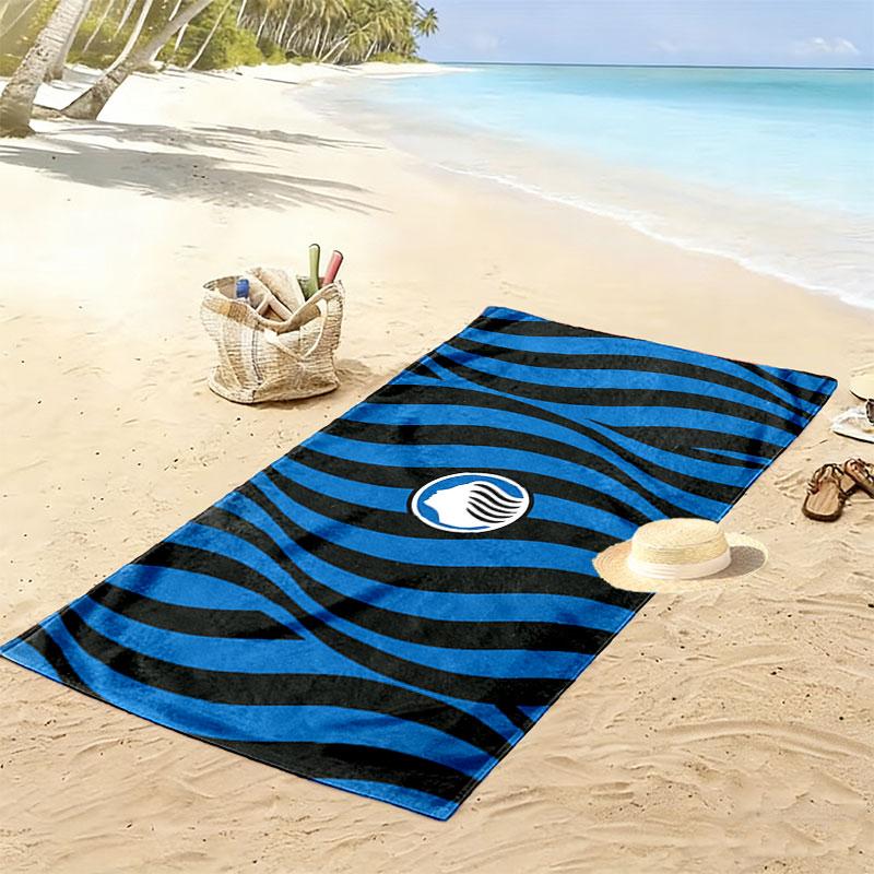Asciugamano da Spiaggia con Stampa Poster Atalanta, Asciugamano Grande Morbido ad Asciugatura Rapida per Spiaggia Campeggio Nuoto