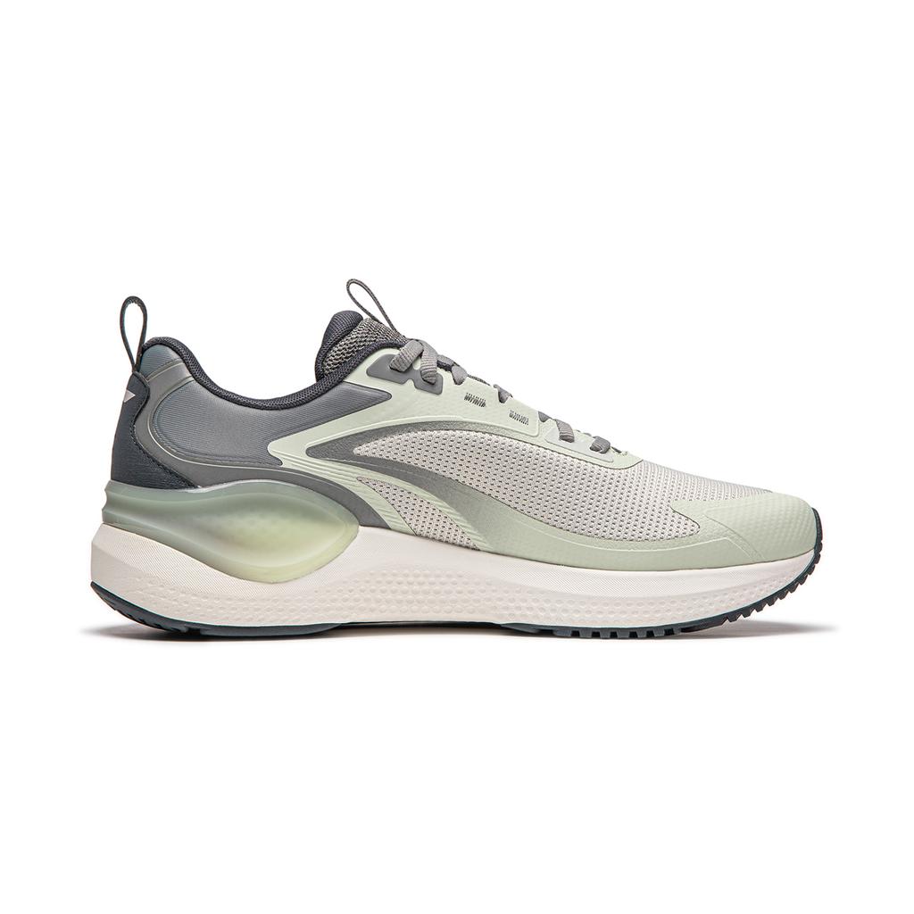 Li Ning Easy Adapt V2 Soft Resilient Breathable Shock Absorbing Durable Low Top Casual Running Shoes Men Sneaker Gray-Green ARSU001-4