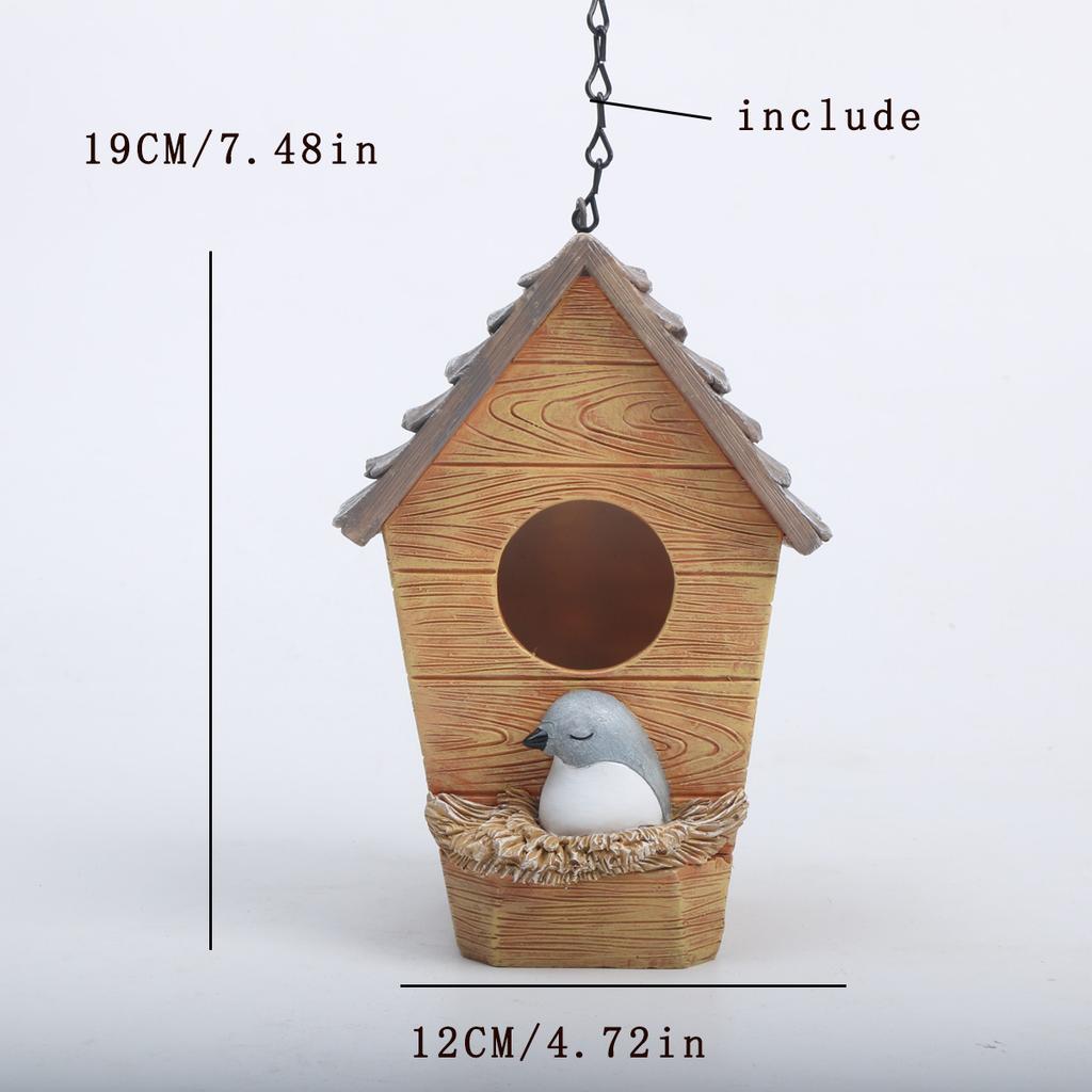 1pc Whimsical Bird Nest Hanging Ornament - Unique Outdoor Garden Yard Decoration, Durable Bird House, Cozy Winter Warm Bird Nest