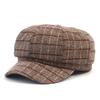 Universal Chemistry Wool Check Beige Newsboy Cap