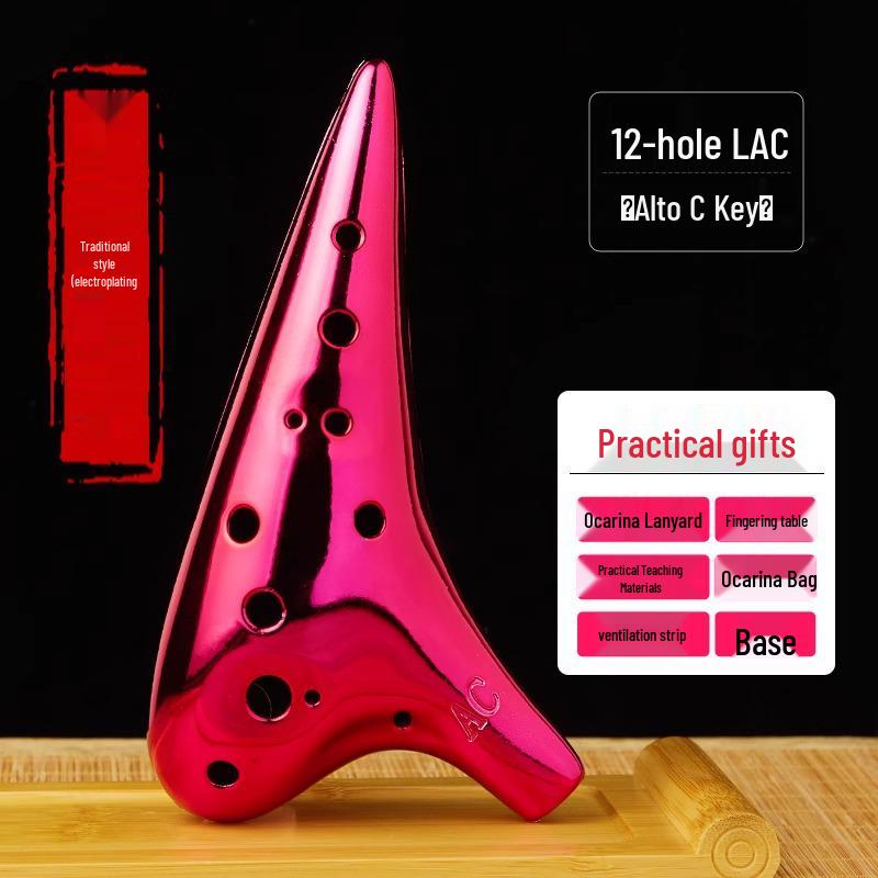 12-Hole Alto AC Ocarina: Stylish Beginner Instrument for Students