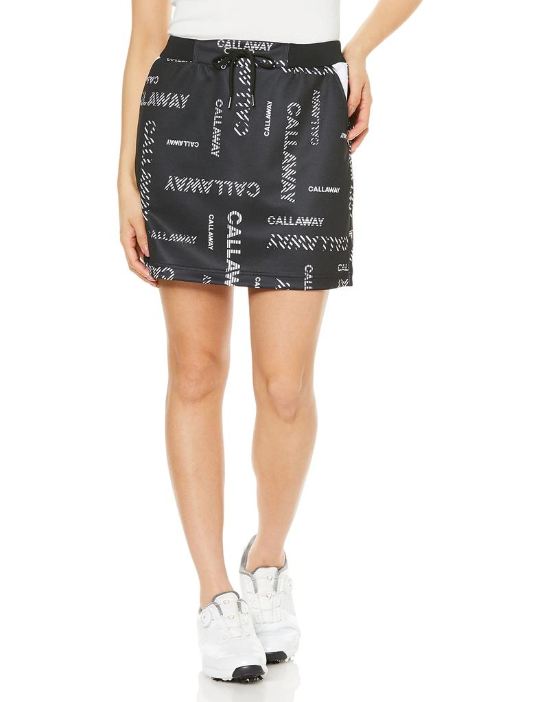 Callaway Women's Cardboard Knit Skirt with All-Over Logo Print / Golf / C22128205 1010_Black SS