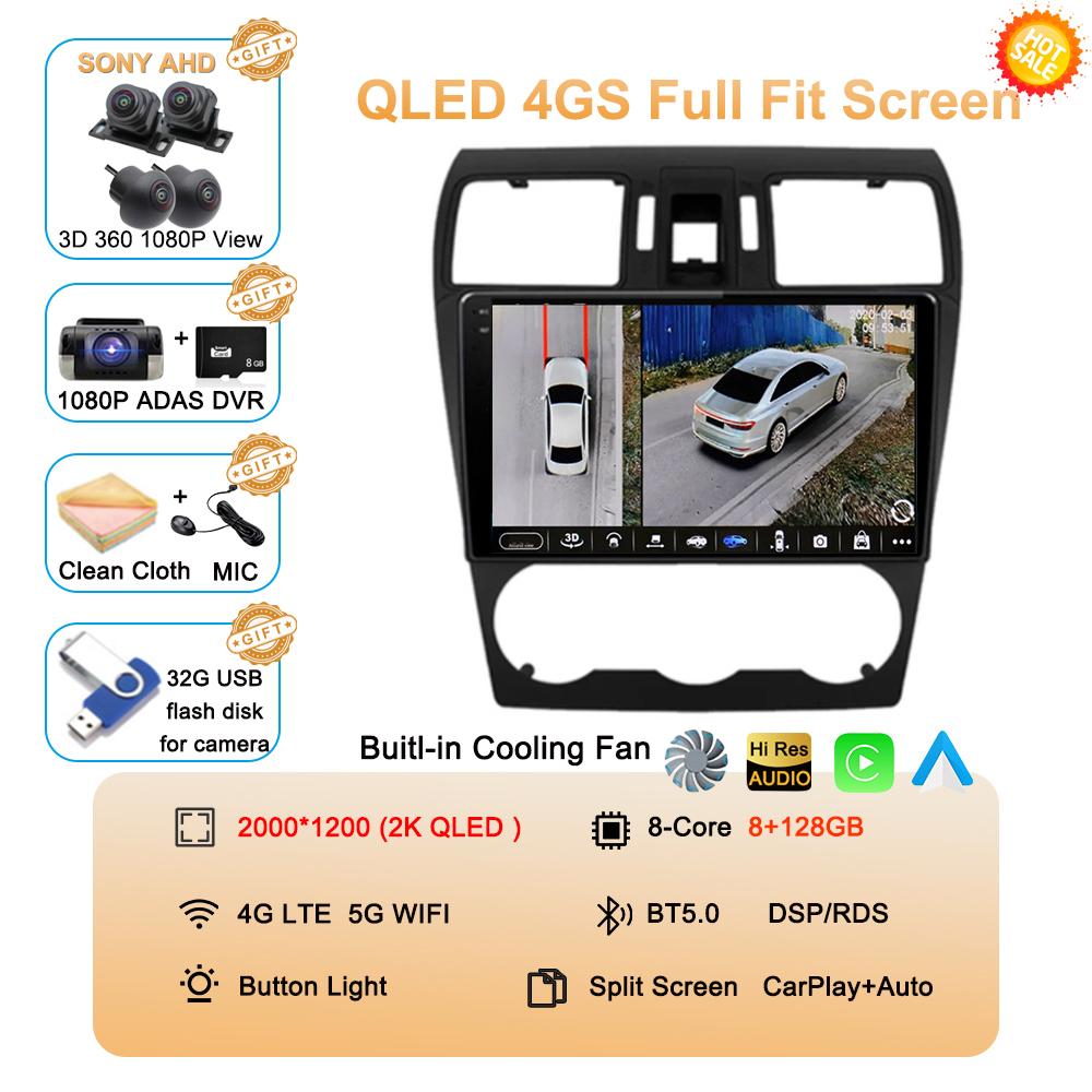 Android 14 Car Stereo Radio For Subaru Forester 4 SJ XV 2012-2015 4G Multimedia Video Player Navigation GPS Carplay 360 Camera