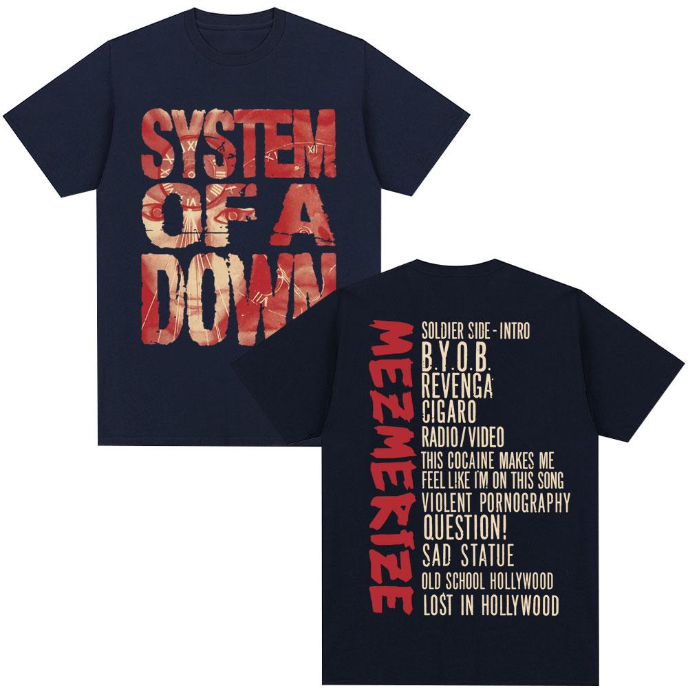 

Rock Band System of A Down Mezmerize Album T Shirts Hip Hop Harajuku Vintage Gothic T-shirt Men Women Cotton Oversized T-shirts 4XL