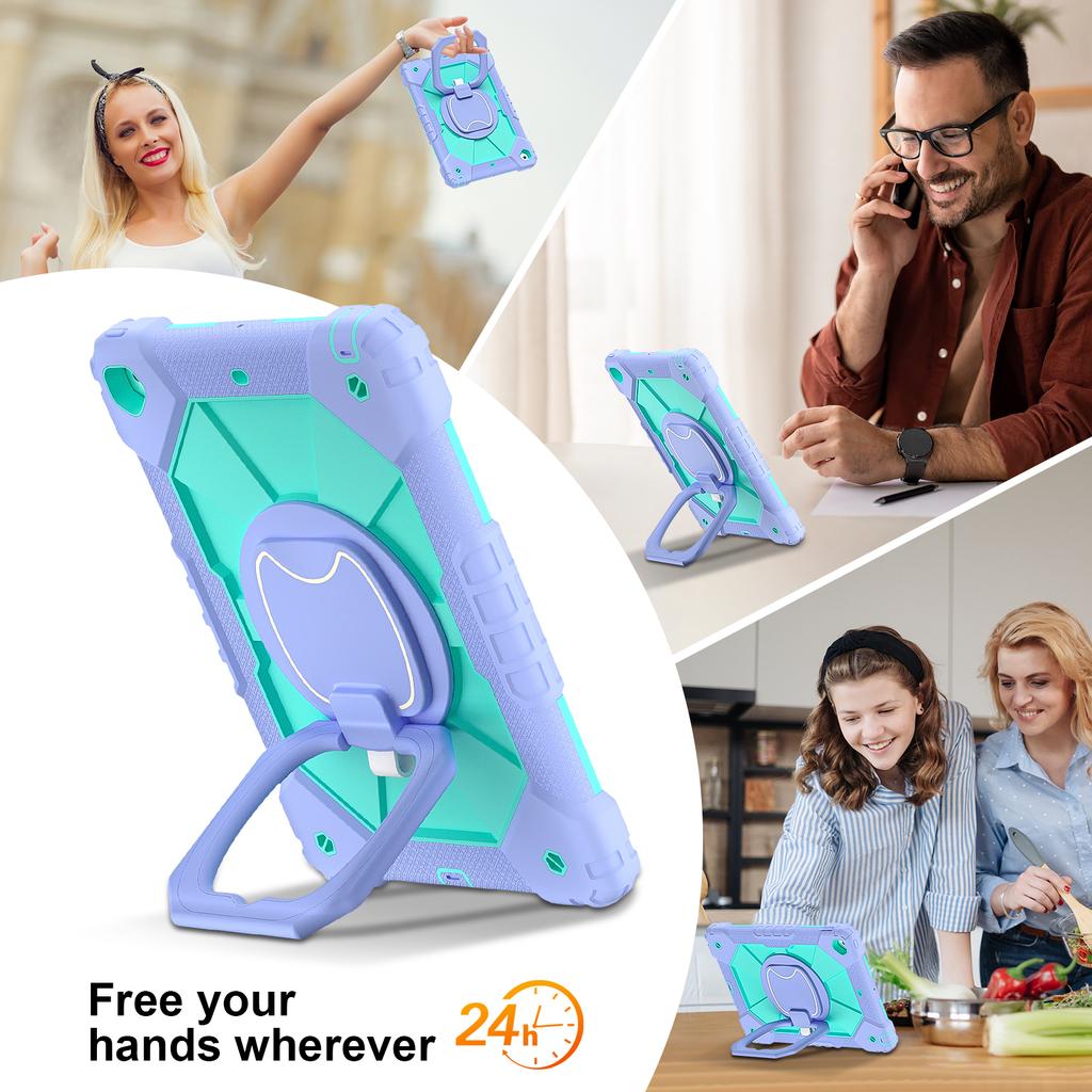 Handle Grip Rotating Case for IPad A16 2025 11th 10.9 2022 10th 10.2 7th 8th 9th Gen Air2 Pro 9.7 2017 2018 Cover Shoulder Strap