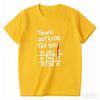 THINK OUTSIDE THE BOX Retro Funny English Printed Tshirt Unisex Loose Niche Symbol Pure Cotton Y2K Harajuku Tee