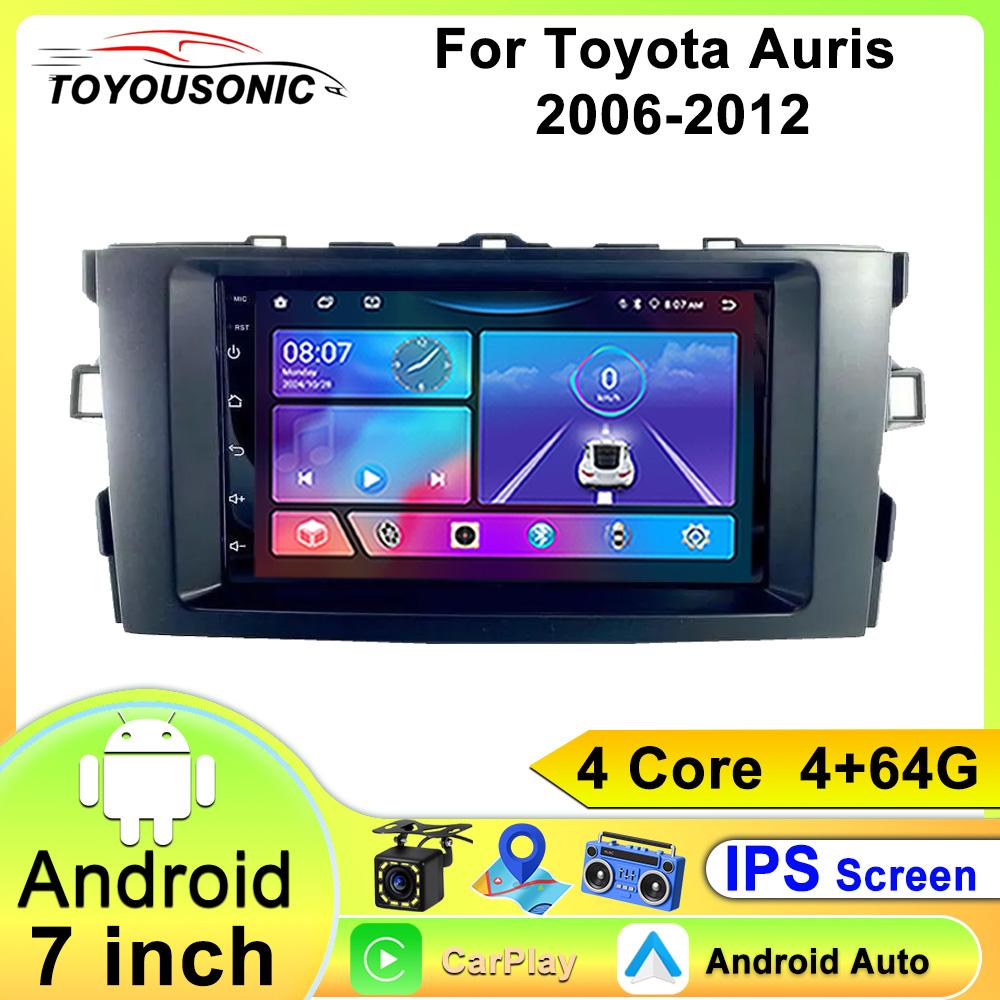 Toyousonic Car Video Player for Toyota Auris 2006-2012 GPS Navigation Built-in Dsp Carplay Autoradio Android Head Unit