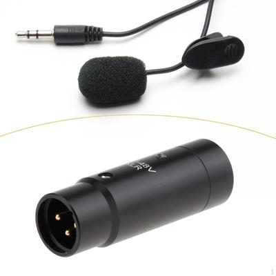 3.5mm Female Microphone Adapter To 3pin XLR Male Connector with Integrated Phantom Power Converter