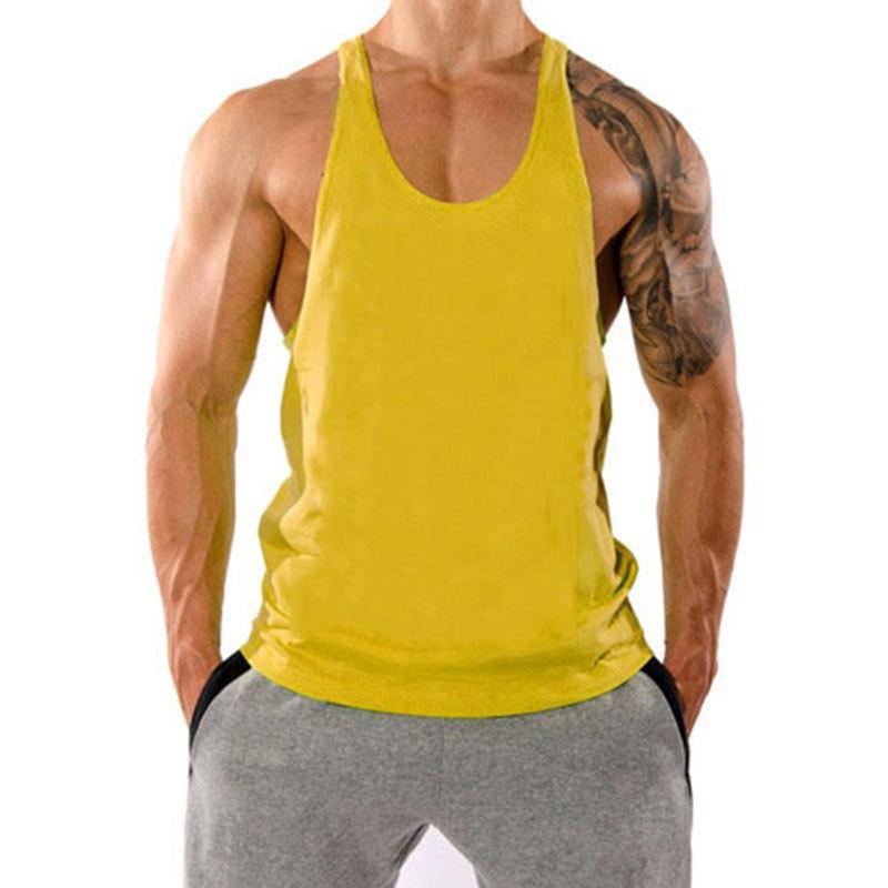 Canotta da Palestra da Uomo Senza Maniche a Y Gilet Sportivo Fitness Bodybuilding Canottiera Sportiva