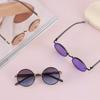 Trendy Metal Round Sunglasses UV400 Protection Personalized Street Photography Stage Performance Shades Glasses