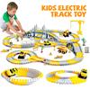 Kids Electric Track Toy Engineering Mini Car Set Puzzle Boy Toys Track Car Train Toys for Children Birthday Christmas Gifts