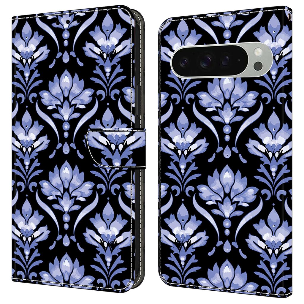 For Google Pixel 9 Pro XL Leather Case Pattern Printing Wallet Stand Anti Drop Phone Cover
