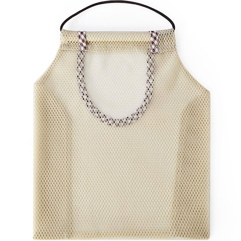 Hanging Mesh Storage Bag for Kitchen Vegetable Garlic Ginger Onion Potato as shown#0