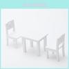 Wooden Dollhouse Mini Furniture Set With White Pink Blue Kids Room Decor For Children