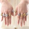 European American Starfish Stainless Steel Ring - Ocean Style Fashion Jewelry for Women