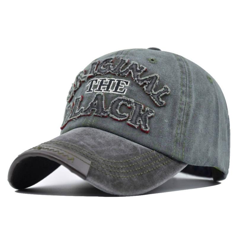 Cotton Cap Baseball Vintage Neutral Gender Women Men For Hats Casual 3D Black Letter Embroidered Stitching Outdoor Sports Dropshipping