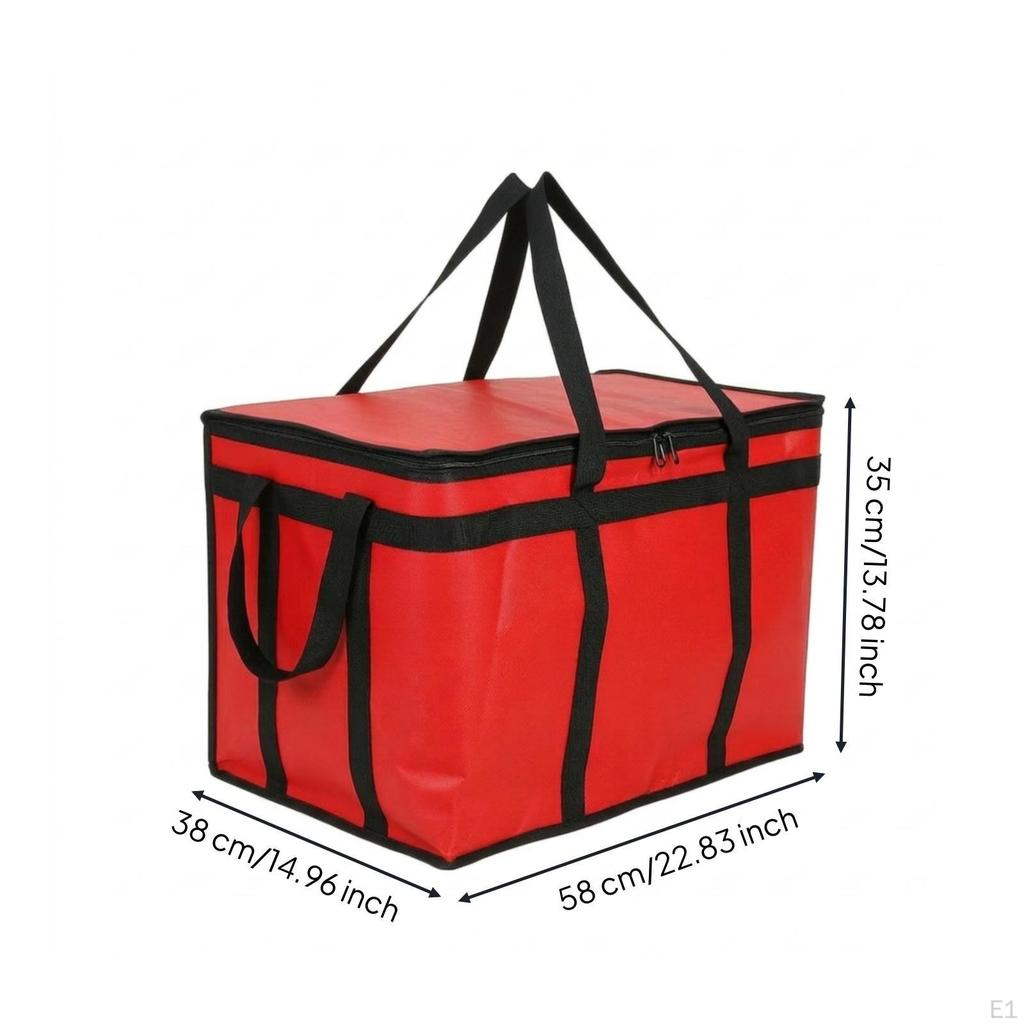 Thermal Insulated Bag Tote FoilLined Large Capacity Soft Side