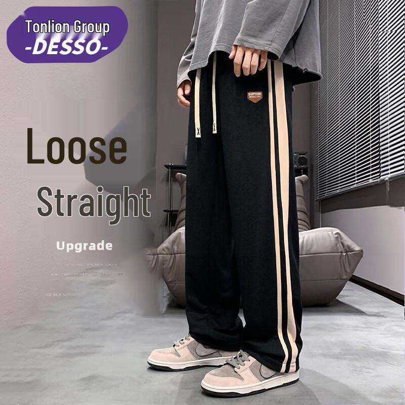 

Мужские брюки прямого кроя в полоску, повседневная рабочая одежда 4XL