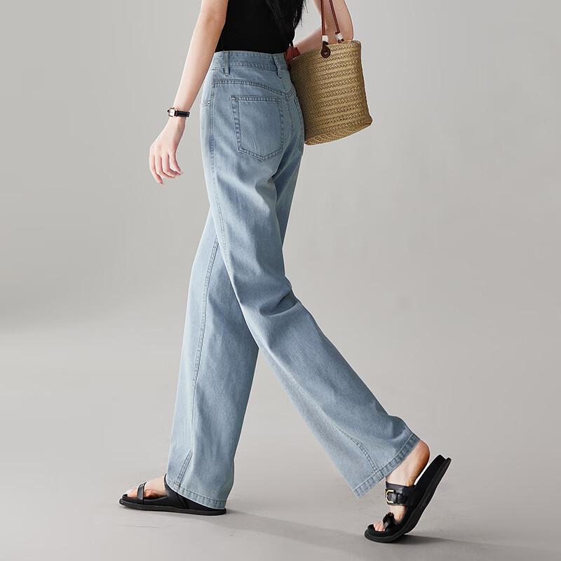 SOFSIL 2026 Summer Women's High Waist Loose Straight Jeans