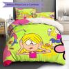 Lizziemcguire Pattern Bedding Quilt Set Quilt Cover Pillowcase Home Decoration Birthday Gift (1 * Duvet Cover + 2 * Pillowcase, Without Core)