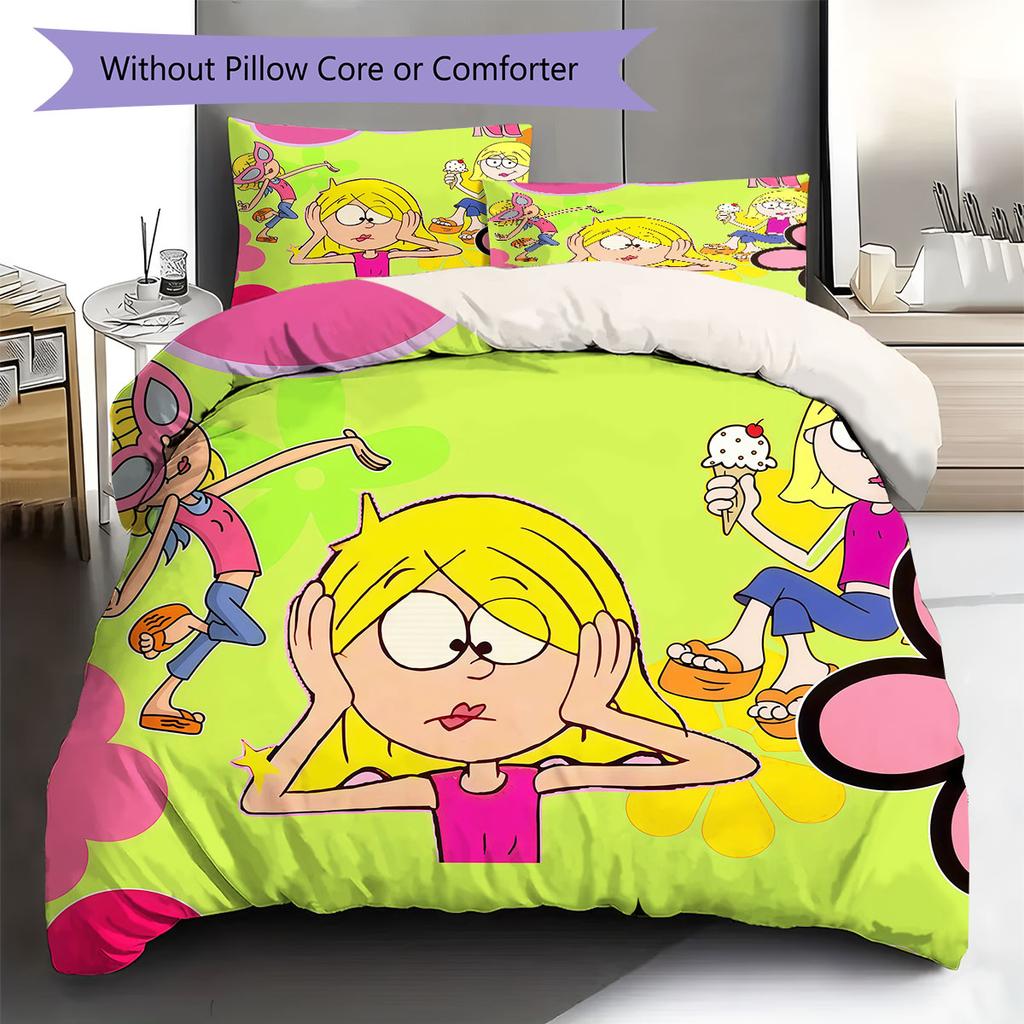 Lizziemcguire Pattern Bedding Quilt Set Quilt Cover Pillowcase Home Decoration Birthday Gift (1 * Duvet Cover + 2 * Pillowcase, Without Core)