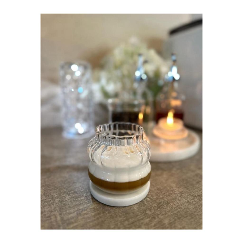 1 Piece Midi Scandinavian Style Heat Resistant Borosilicate Twist Style Glass | Coffee And Presentation Glass