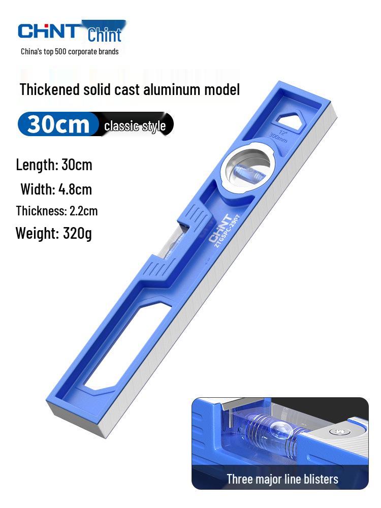 Высокоточный горизонтальный спиртовой уровень Chint с магнитом, ударопрочный, прочная алюминиевая конструкция для бытового использования