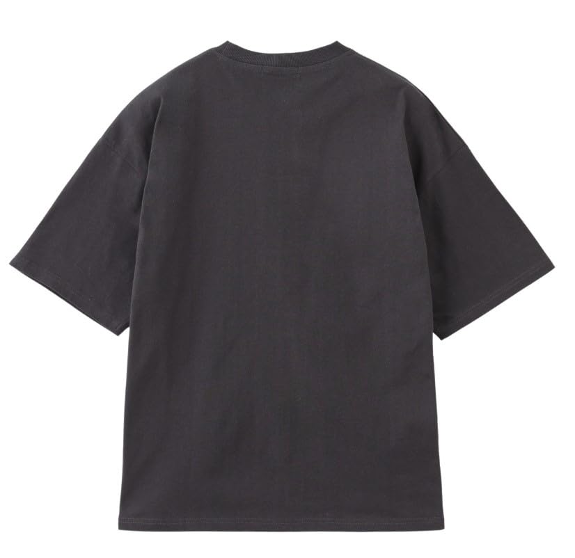 Milkfed Casual Embroidery Bar Wide Shorts Charcoal Women's Tee,