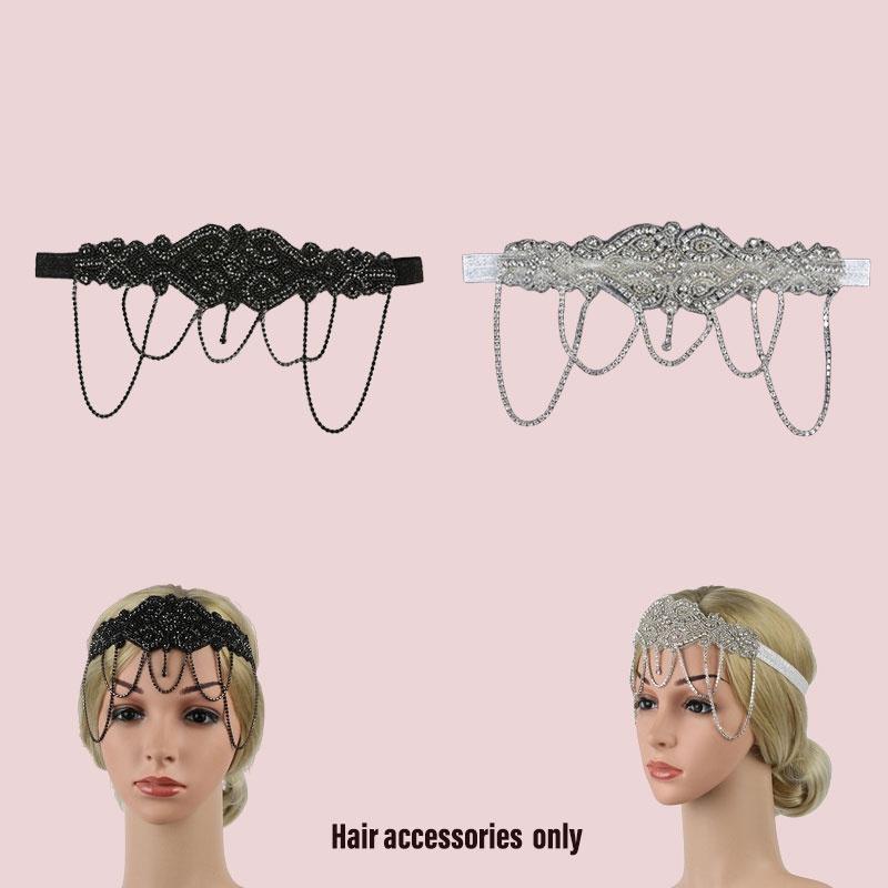 The Gatsby Great Flapper Headband Retro Rhinestone Tassel Bride Accessories Hair