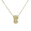Luxury Zircon 26 English Letter Pendant Necklace for Women Gold Plated Stainless Steel Chain Fat Alphabet Hip Hop Necklace