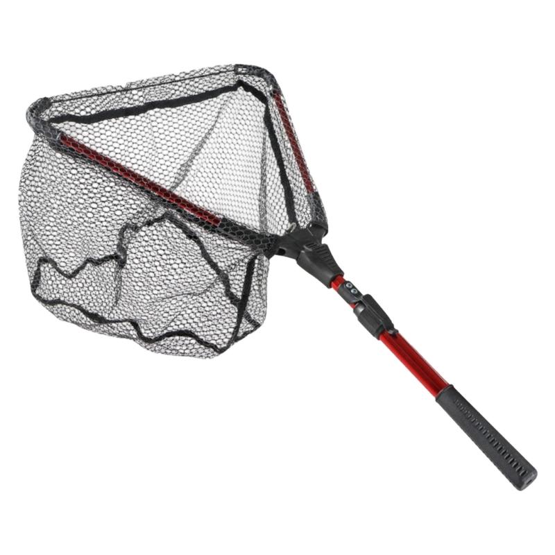 Aluminum Poles Fishing Landing Net Fishing Net Portable for Adult Unisex Foldable Landing Net with Comfortable Handle