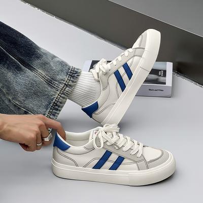 Mode Herren Frühling Canvas Schuhe Neu Atmungsaktiv Schnürschuhe Lässig Herren Vielseitige Flachboden Stoffschuhe Anti Skateboard Schuhe Tenis