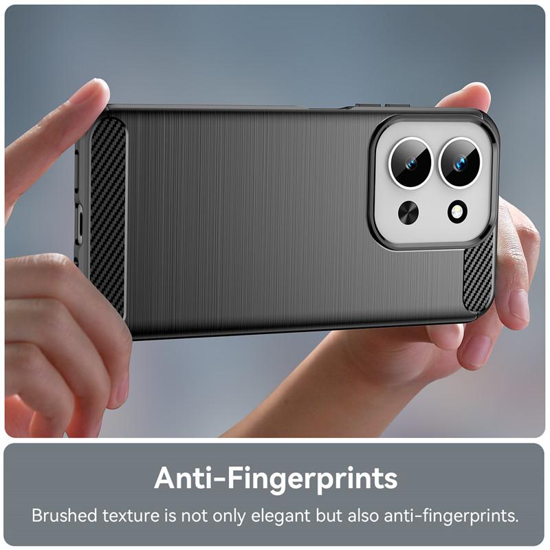 For Redmi 15C 4G-deksel For Xiaomi Redmi 10C 12C 13C 14C 15C-deksel Karbonfiber Støtsikker Silikon Støtfanger For Redmi 15C