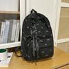 Schoolbag plaid schoolbag junior high school girl college student high school student cute bow ribbon velvet backpack computer backpack