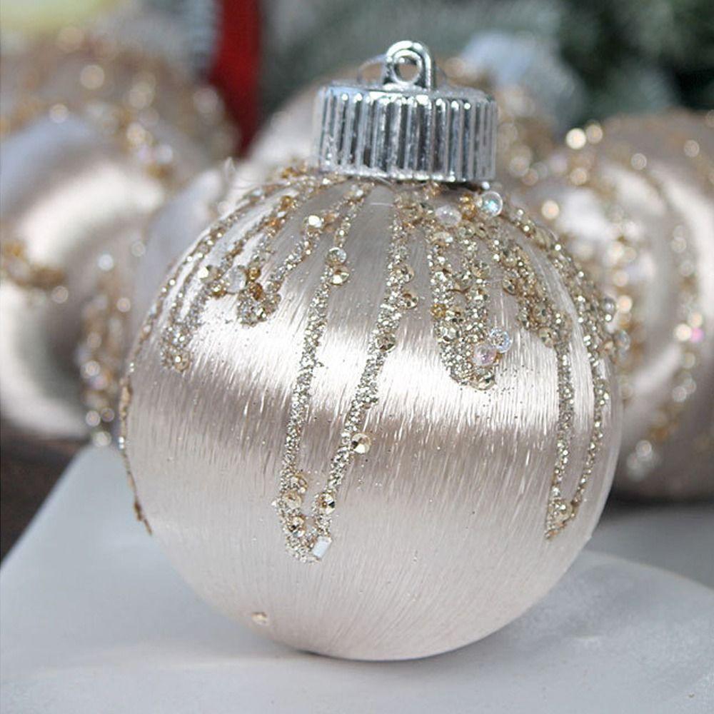 9pcs 8cm Hand-painted Ball Ornament Round Christmas Tree Hanging Ball  New Year