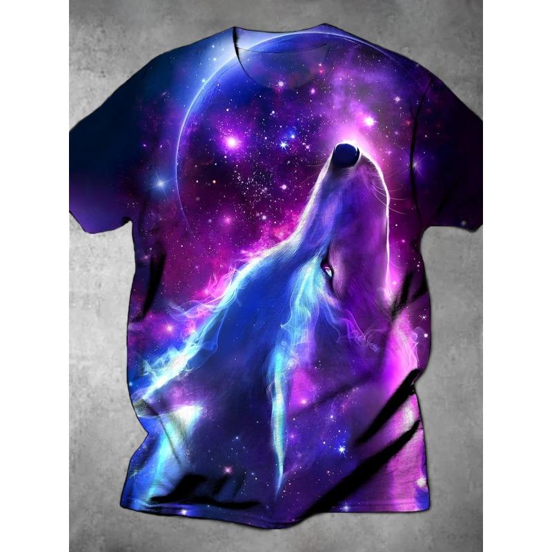 

Новая повседневная, универсальная, модная, высококачественная мужская футболка с короткими рукавами и рисунком животных, напечатанная на 3D-принте 6XL