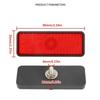 2pcs Motorcycle Truck PMMA Plastic Rectangle Reflector Tail Brake Stop Light Lamp Red Motor Home Trailer Stop Signal