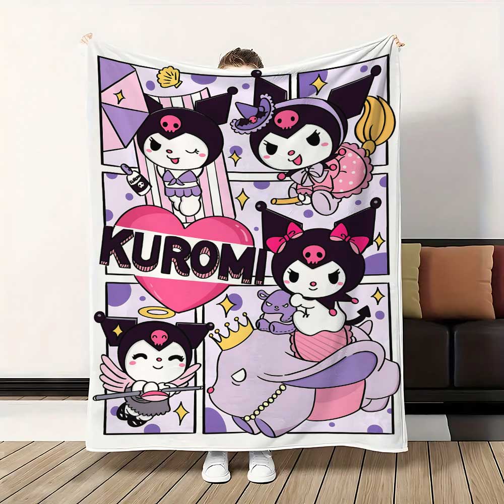 Luxury Blanket for Sofas Kawaii Kuromis Bed Blankets King Size Home Interior Fluffy Plaid Throw Knee Soft Nap & Throws Sofa Fur