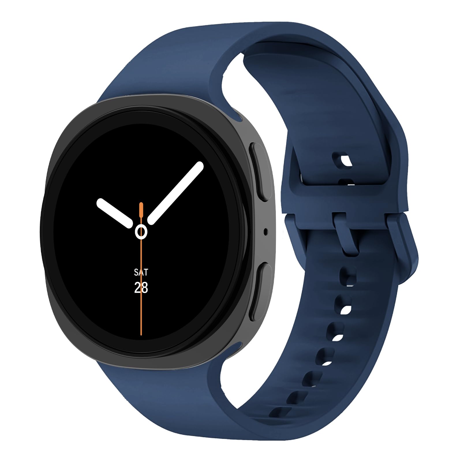 

Ремінець для Samsung Galaxy Watch 8 classic 46 мм Аксесуари pulseira Спортивний силіконовий браслет correa Ремінець Galaxy Watch 8 44 мм 40 мм galaxy watch 8 40mm midnight синього кольору