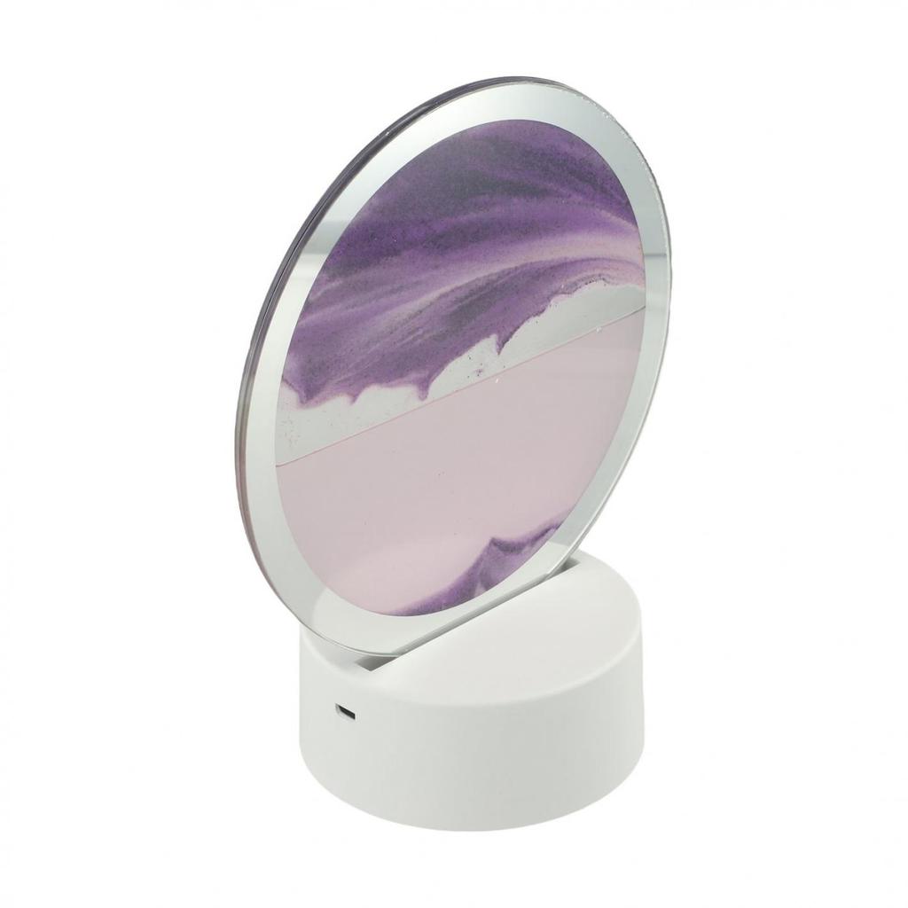 Lampe de Table Sable Mouvant Peinture Art du Sable Paysage en Verre