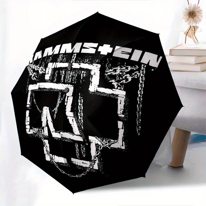 1pc Rammstein Themed High-quality Umbrella,Automatic Opening and Closing Umbrella,Multi-functional Umbrella G0811018