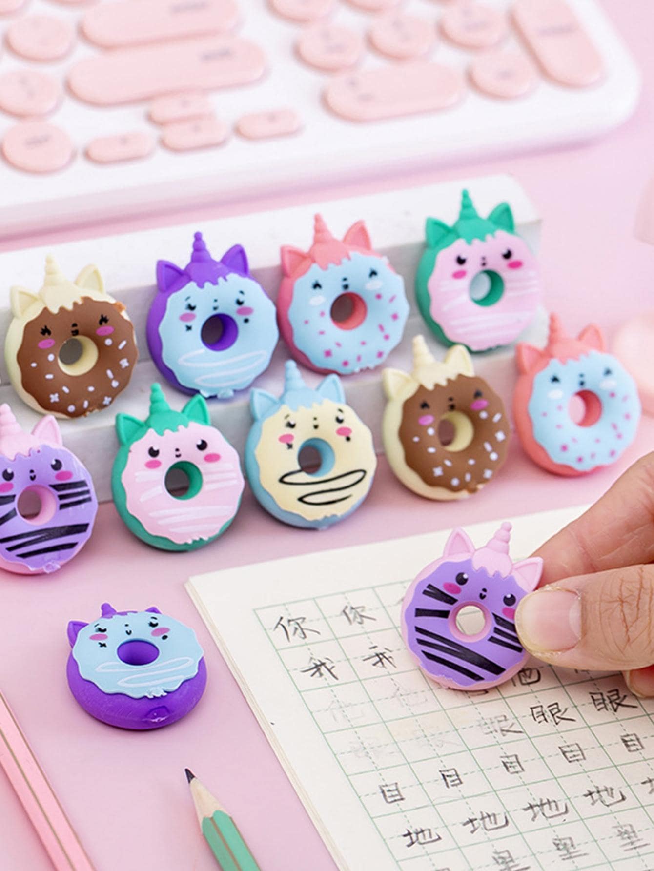 

1pc Donut Shape Eraser, Creative Toilet Eraser for Daily Use one-size разноцветный