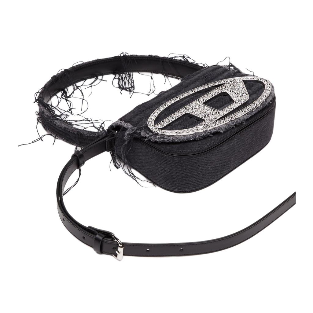 Diesel 1DR Shoulder Bag Black Women Shoulder_bags X08396-P6319-T8013