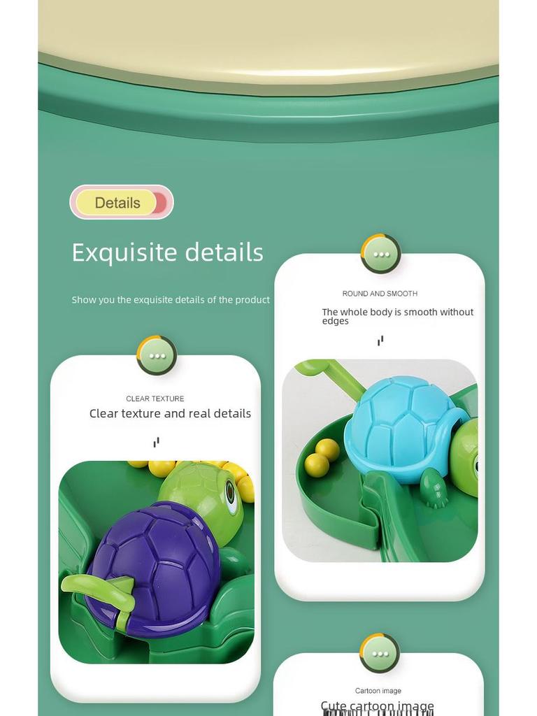 Turtle Munching Bean joc cu minge: Jucărie educativă interactivă părinte-copil