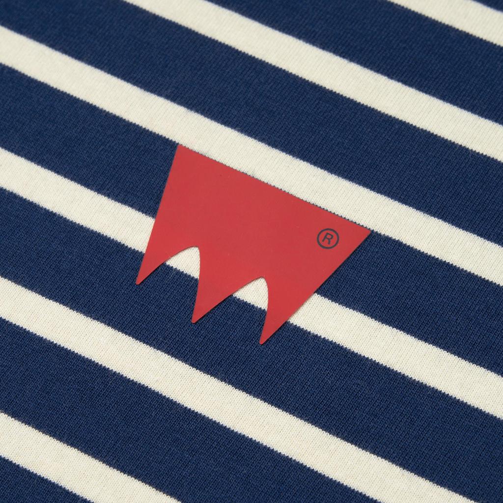 Коллекция Levis Skateboarding FW24 Полосатая Удобная Футболка с Коротким Рукавом Мужские Топы Синий Белый A1005-0027
