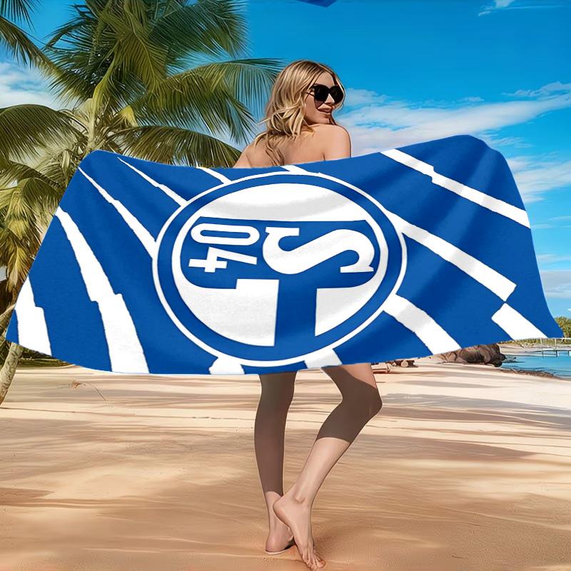 Toalha de Praia Estrela Brilhante do FC Schalke, Secagem Rápida, Fácil de Cuidar, Adequada tanto para Fitness quanto para Férias na Praia, Essencial Esportivo