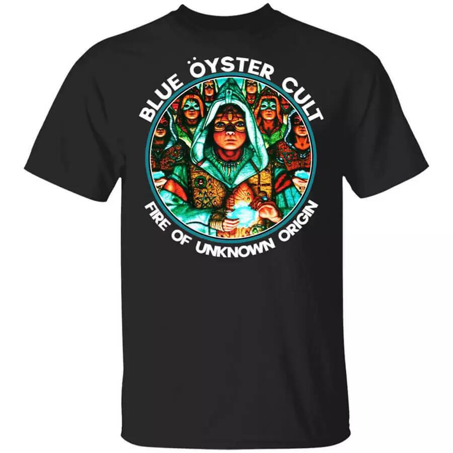 Blue Öyster Cult Fire Of Unknown Origin Футболка Черная Унисекс S-3XL LI944.webp Унисекс Футболка S