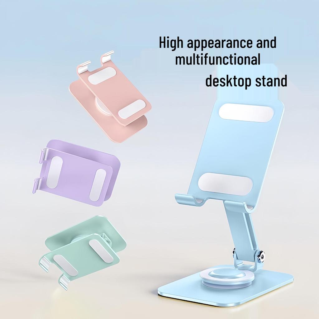 Macaron All-Metal Rotating Phone Stand for Live Streaming and Watching