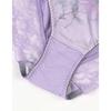 AMPHI Women Short Briefs Seamless Hem Lace POG114 Purple Size M