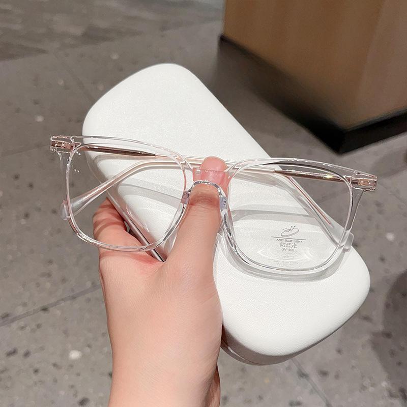 Оправы для очков TR90 в большой оправе в стиле ретро для мужчин и женщин без макияжа — фото 4